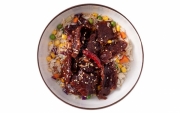  Vegetables Rice / General Tso Beef 